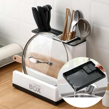Tableware Plastic Storage Holders & Knife Racks For Space-Saving Kitchen Organizer