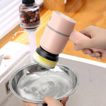 Electric Cleaning Dishwashing Brush with Automatic Wireless USB Recharging