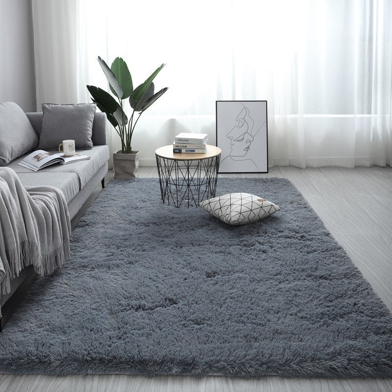Nordic Fluffy Carpet Rugs For Bedroom living Room Rectangle Large Size Plush Anti-slip Soft Carpet White Red 13 Colors