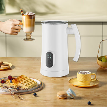 Electric hot and cold milk whipping machine